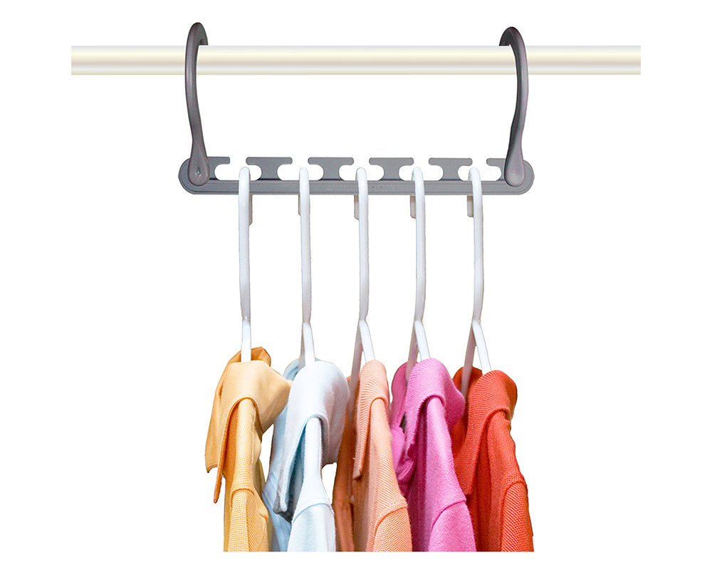 Set 8 organizatoare pentru umerase, Zola®, din plastic, negre Set 8 organizatoare pentru umerase, Zola®, din plastic, negre